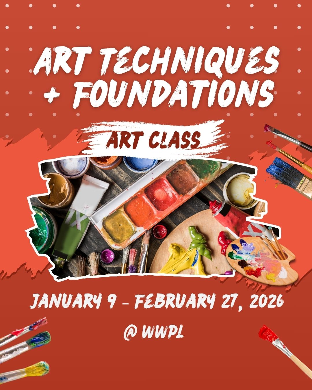 WWPL | Friday Art Class: January 9 – February 27, 2026: