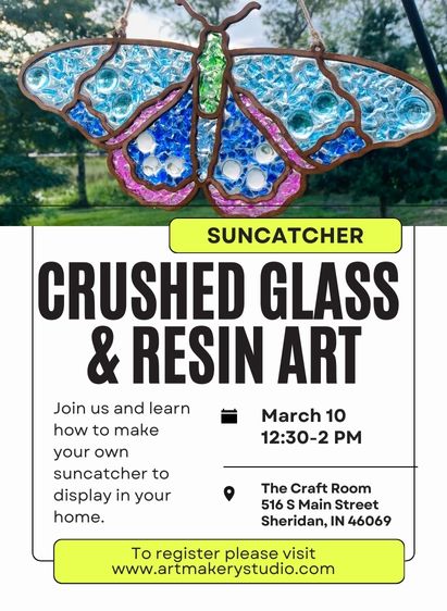 Adult | Suncatcher: Crushed Glass and Resin Art | March 10